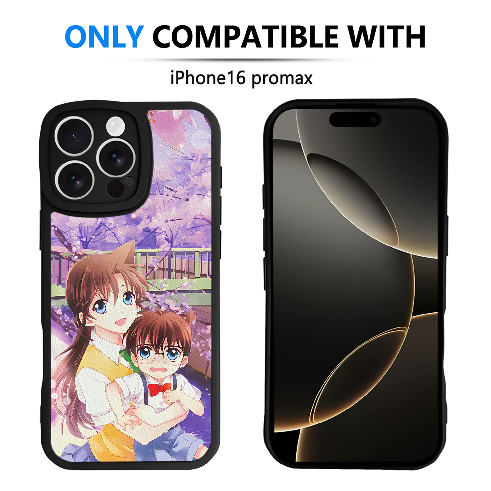 （画像用） 名探偵コナン Detective Conan 【iPhone 16シリーズ対応】シリコンスマホケース（レザー調） 材質：シリコン
